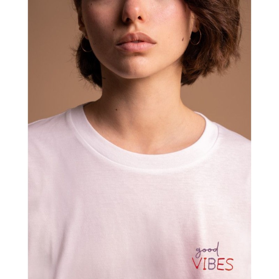 Abbigliamento MELIDÉ Tshirt Ricamate | Good Vibes