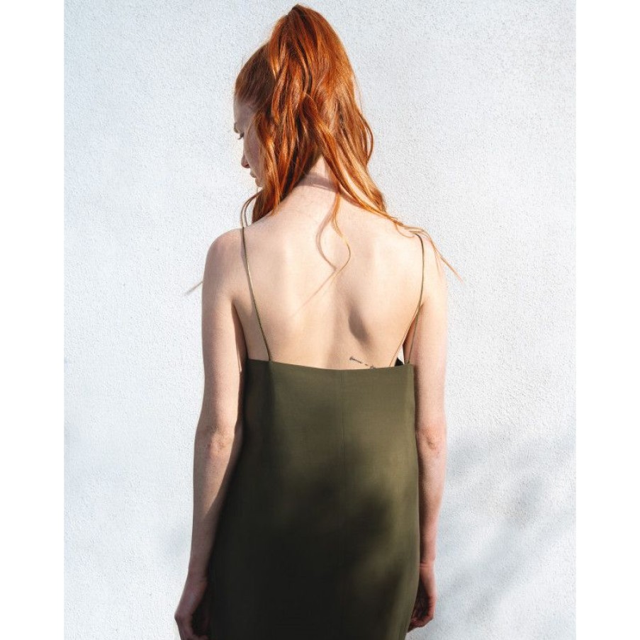 Abbigliamento MELIDÉ | Slip Dress Lungo Verde