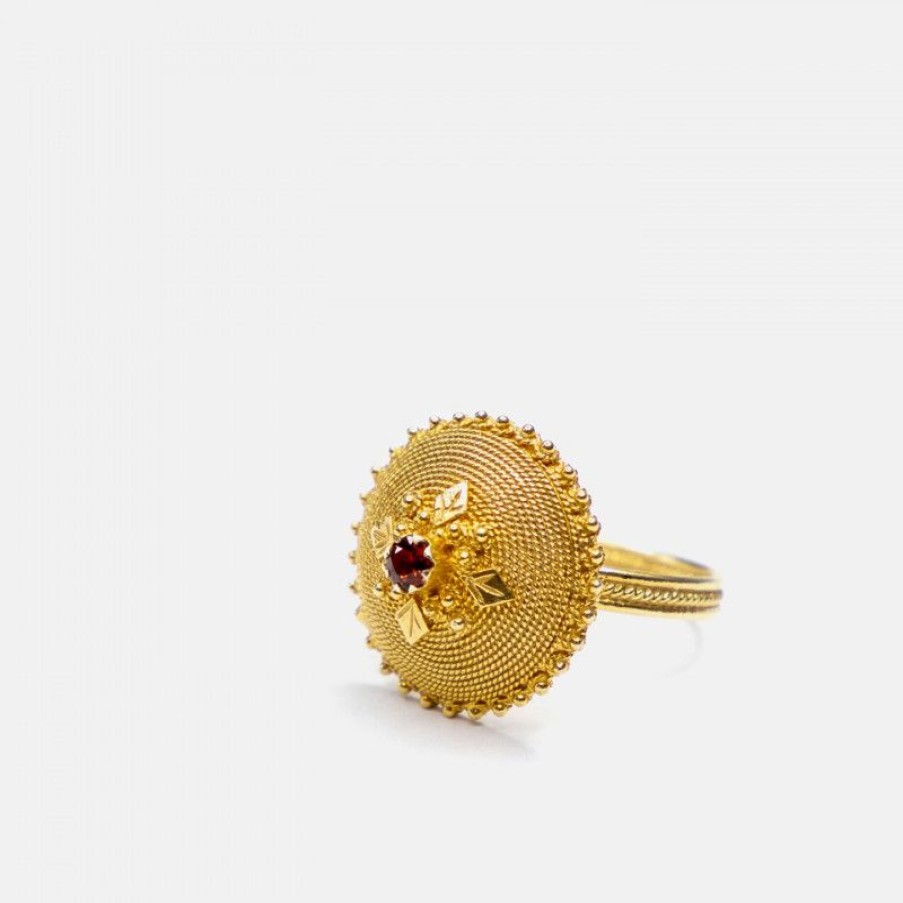 Accessori MELIDÉ Anelli | Anello Bottone Sardo Oro Giallo 9K