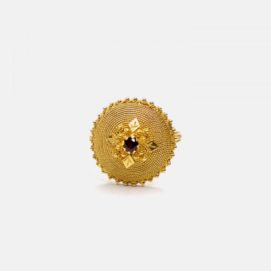 Accessori MELIDÉ Anelli | Anello Bottone Sardo Oro Giallo 9K