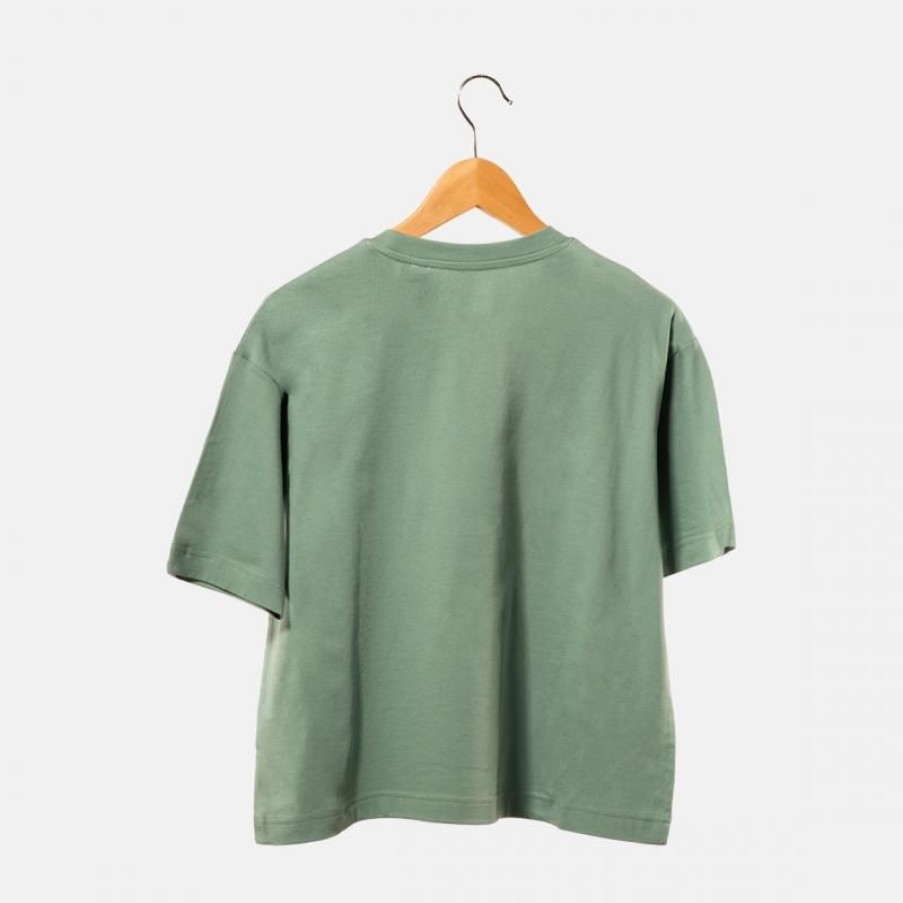 Abbigliamento MELIDÉ Tshirt Semplici | The Oversize Crop Verde Chiaro